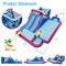 5 in 1 Kids Water Slide Inflatable Jump House with Dual Slides Climbing Wall Basketball Hoop Splash Pool